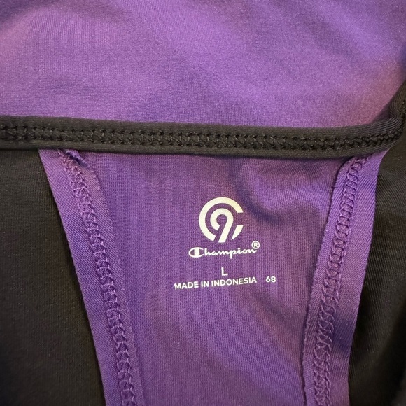 Champion size Large purple & black razorback athletic running tank top - Picture 7 of 9